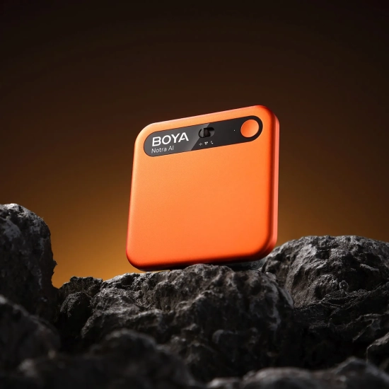 BOYA Rejestrator głosu z transkrypcją AI 64GB 610mAh - pomarańczowy