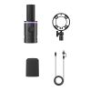 BOYA Mikrofon dynamiczny gamingowy przewodowy USB XLR RGB - czarny