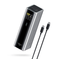 CUKTECH Powerbank 20000mAh USB-C USB-A 210W - szary