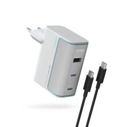 CUKTECH Ładowarka sieciowa USB-C USB-A z kablem GaN 100W - biała