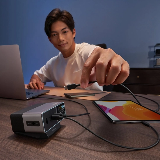 CUKTECH Stacja ładująca 5w1 z wyświetlaczem cyfrowym USB-A USB-C 300W