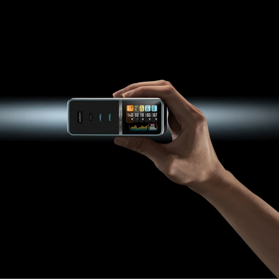 CUKTECH Stacja ładująca 5w1 z wyświetlaczem cyfrowym USB-A USB-C 300W