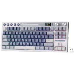 Klawiatura mechaniczna Royal Kludge M87 w wariancie kolorystycznym Ocean Blue z przełącznikami Cream Switch, układ US.