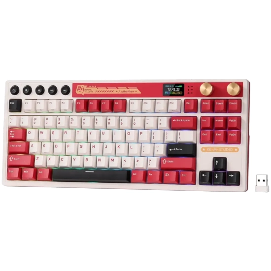 Klawiatura Royal Kludge M87 Famicom Cream Switch
