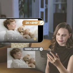 Dreame Kamera wewnętrzna do monitoringu 2K IR Wi-Fi Bluetooth - biała