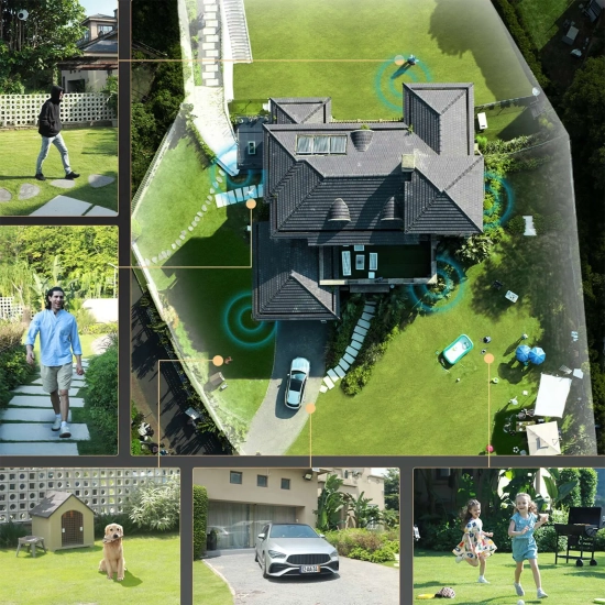 Dreame Kamera zewnętrzna 360 z panelem solarnym 4K 8MP 2.4GHz WiFi