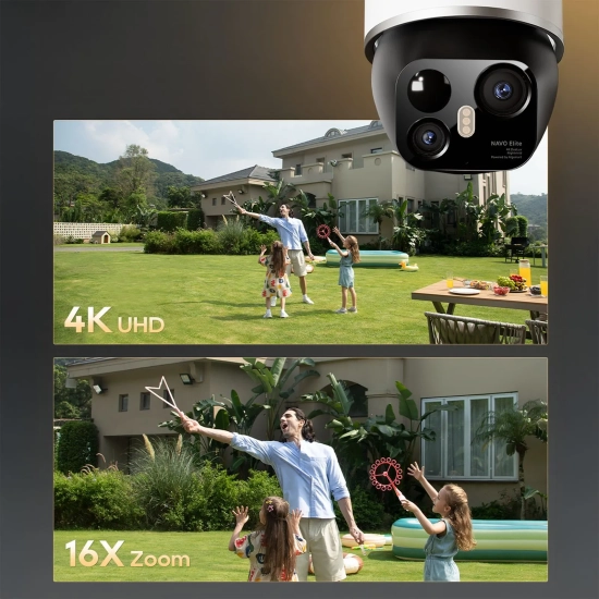 Dreame Kamera zewnętrzna 360 z panelem solarnym 4K 8MP 2.4GHz WiFi