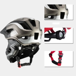 ROCKBROS Kask rowerowy dziecięcy z odpinaną szczęką rozmiar S - szary