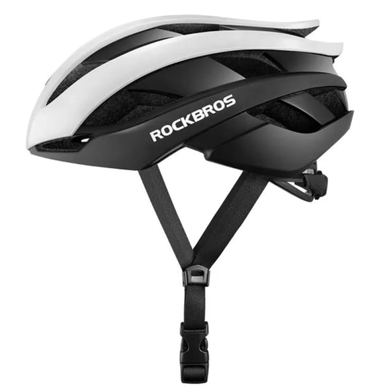 ROCKBROS Kask rowerowy uniwersalny regulowany rozmiar L czarno-biały