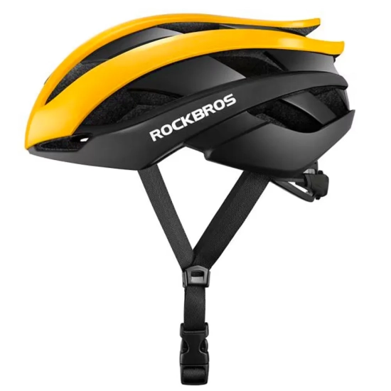 ROCKBROS Kask rowerowy uniwersalny regulowany rozmiar M czarno-żółty