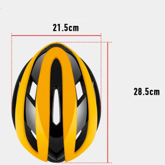ROCKBROS Kask rowerowy uniwersalny regulowany rozmiar M czarno-żółty