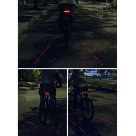 ROCKBROS Lampka rowerowa tylna z pilotem laserem i funkcją kierunkowskazów