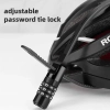 ROCKBROS Zapięcie rowerowe na kask rowerowy zamek na szyfr 0.5m - czarne