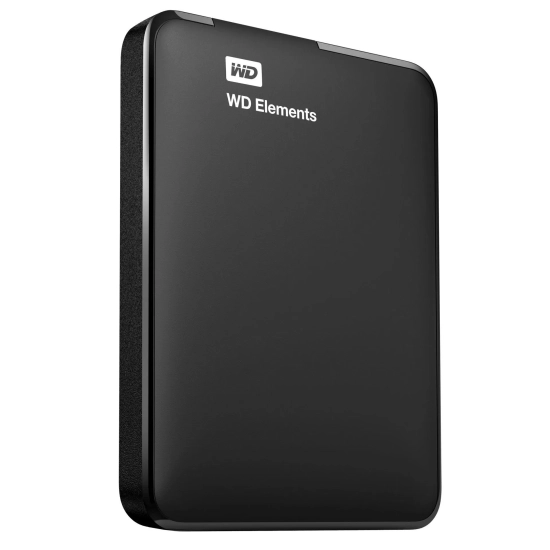 Zewnętrzny dysk HDD Western Digital Elements Portable 2 TB w kolorze czarny.