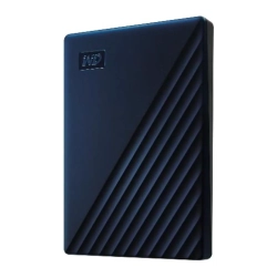 Niebieski zewnętrzny dysk WD My Passport for Mac 4 TB, model WDBA2F0040BBL-WESN.