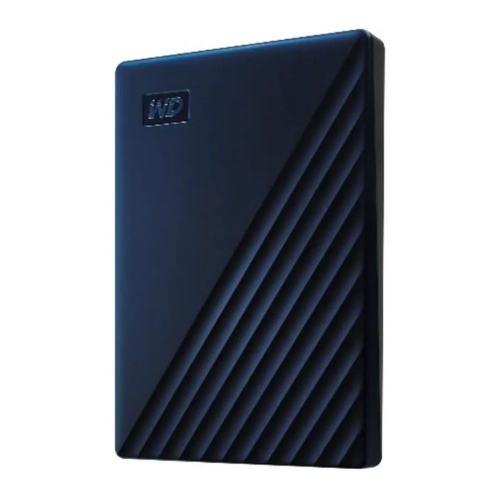Niebieski zewnętrzny dysk WD My Passport for Mac 4 TB, model WDBA2F0040BBL-WESN.