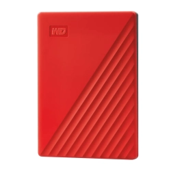 Zewnętrzny dysk HDD Western Digital My Passport 4 TB w kolorze czerwony, model WDBPKJ0040BRD-WESN.