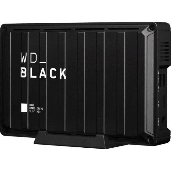 Zewnętrzny dysk HDD Western Digital WD_BLACK D10 8 TB w kolorze czarny, wariant WDBA3P0080HBK-EESN.