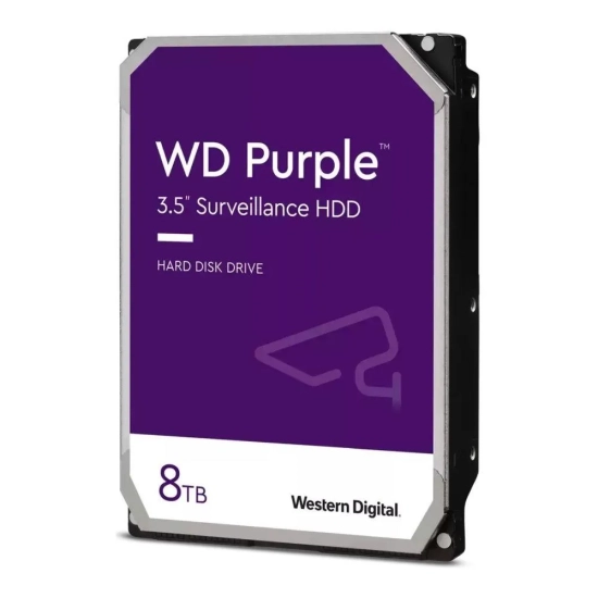 Dysk HDD Western Digital WD Purple WD85PURZ 8 TB, format 3,5 cala, interfejs SATA, wariant do całodobowych systemów moni