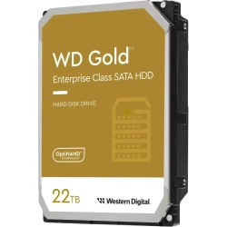 Wewnętrzny dysk HDD Western Digital WD Gold 22 TB, model WD221KRYZ, format 3,5".