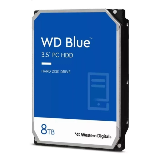 Wewnętrzny dysk HDD Western Digital WD Blue 8 TB, model WD80EAAZ, format 3,5".