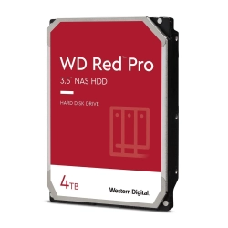 Dysk twardy 3,5 cala Western Digital WD Red Pro 4 TB model WD4005FFBX z czerwono-białą etykietą serii.