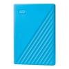Niebieski zewnętrzny dysk WD My Passport 6 TB, model WDBR9S0060BBL-WESN.