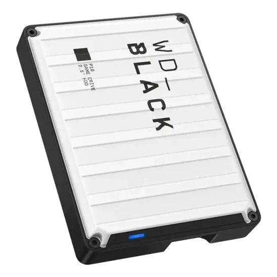 Biały zewnętrzny dysk WD WD_BLACK P10 Game Drive 5 TB, model WDBPSZ0050BWT-WESN.