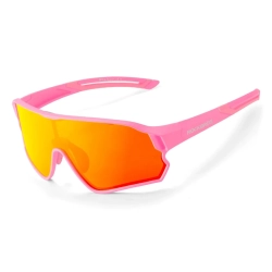 ROCKBROS Okulary rowerowe polaryzacyjne dla dzieci 8-14 lat - różowe