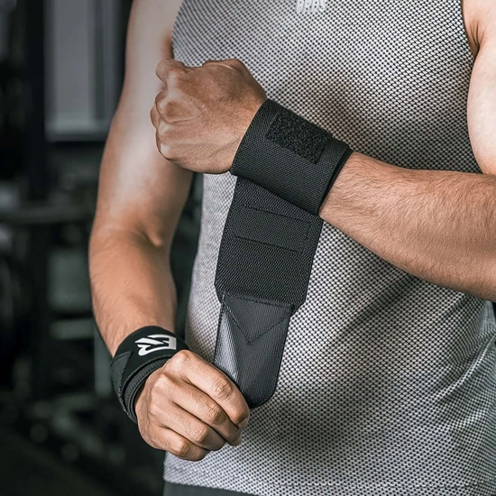 ROCKBROS Opaska sportowa stabilizująca na nadgarstek czarna - 2 szt.