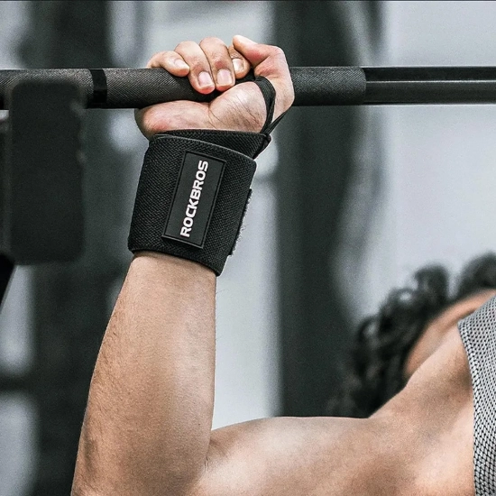 ROCKBROS Opaska sportowa stabilizująca na nadgarstek czarna - 2 szt.