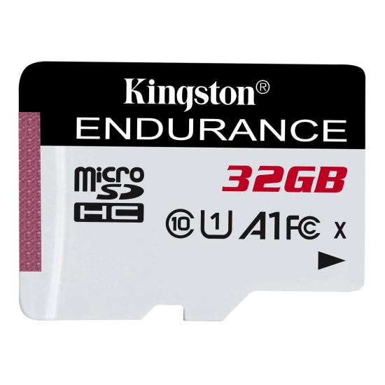 Karta pamięci Kingston High Endurance 32 GB, format microSDHC, model SDCE/32GB, kolor biały.