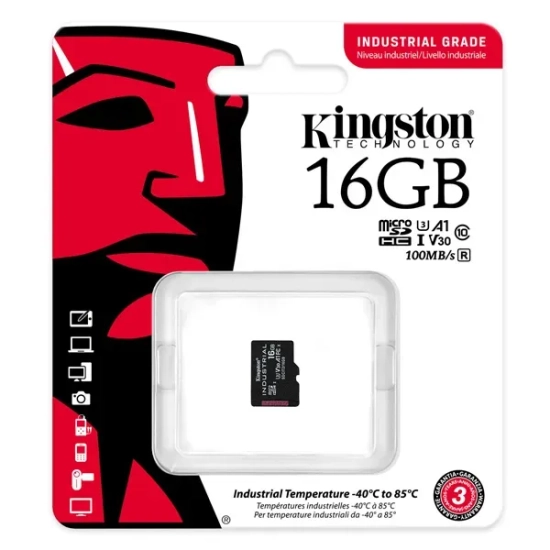 Karta microSD Kingston Industrial SDCIT2/16GBSP 16 GB bez adaptera