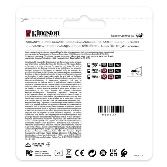 Karta microSD Kingston Industrial SDCIT2/16GBSP 16 GB bez adaptera