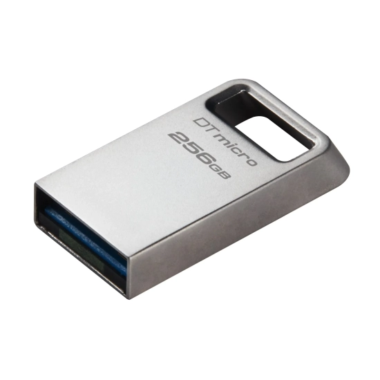 Pendrive Kingston DataTraveler Micro 256 GB (DTMC3G2/256GB), niskoprofilowe stałe złącze.