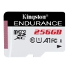 Karta pamięci Kingston High Endurance 256 GB, format microSDXC, model SDCE/256GB, kolor biały.
