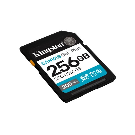 Karta pamięci Kingston Canvas Go! Plus Gen4 256 GB SDXC, model SDG4/256GB.