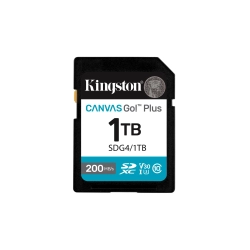 Karta pamięci Kingston Canvas Go Plus Gen4 1 TB, format SDXC, model SDG4/1TB, kolor czarny.