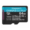 Karta pamięci Kingston Canvas Go! Plus Gen4 64 GB microSDXC, model SDCG4/64GBSP.