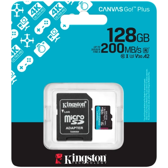 Kingston Karta microSDXC Canvas Go Plus Gen 4 128 GB SDCG4/128GB