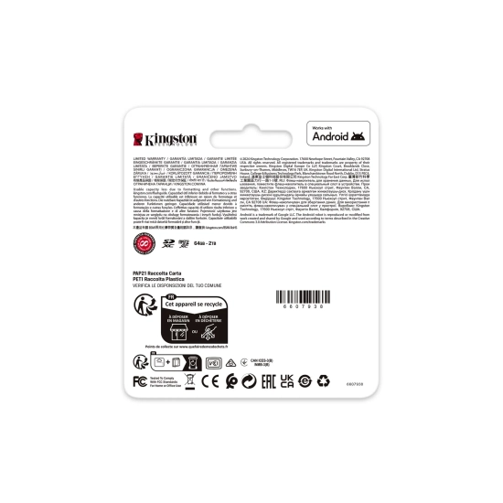 Karta pamięci Kingston Canvas Go Plus Gen4 256 GB, format microSDXC, model SDCG4/256GB, kolor czarny.