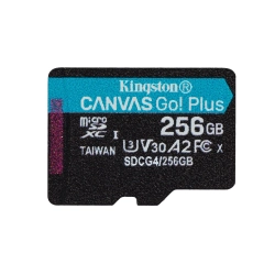 Karta pamięci Kingston Canvas Go! Plus Gen4 256 GB microSDXC, model SDCG4/256GBSP.