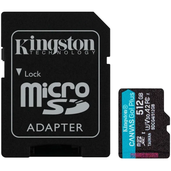 Karta microSD Kingston Canvas Go! Plus SDCG4/512GB 512 GB z adapterem