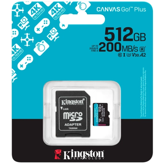 Kingston Karta microSDXC Canvas Go Plus Gen 4 512 GB SDCG4/512GB