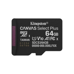 Karta pamięci microSDXC Kingston Canvas Select Plus 64 GB, wariant SDCS3/64GB, z adapterem SD.