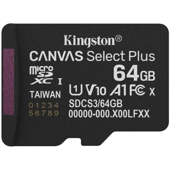 Karta microSDXC Kingston Canvas Select Plus 64 GB SDCS3/64GBSP