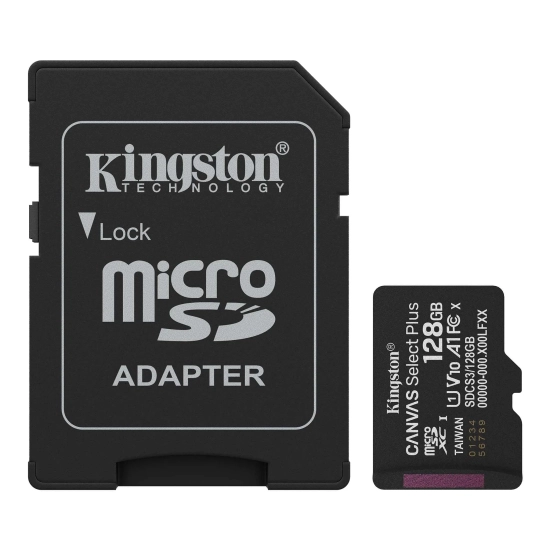 Karta pamięci Kingston Canvas Select Plus 128 GB microSDXC SDCS3/128GB z adapterem SD.