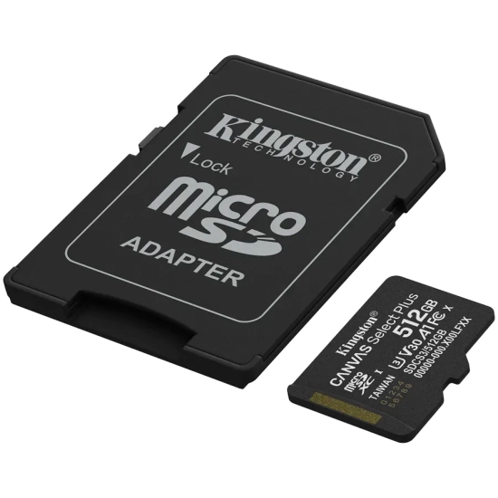 Karta microSD Kingston Canvas Select Plus SDCS3/512GB 512 GB z adapterem