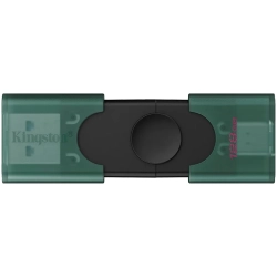 Pendrive Kingston DataTraveler Duo G2 128 GB, model DTDEG2/128GB, z dwoma złączami USB-A i USB-C oraz ruchomymi osłonami