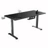 Biurko gamingowe Ultradesk MOMENTUM - czarne, 152,5 × 70 cm UDESK-MM-BK
